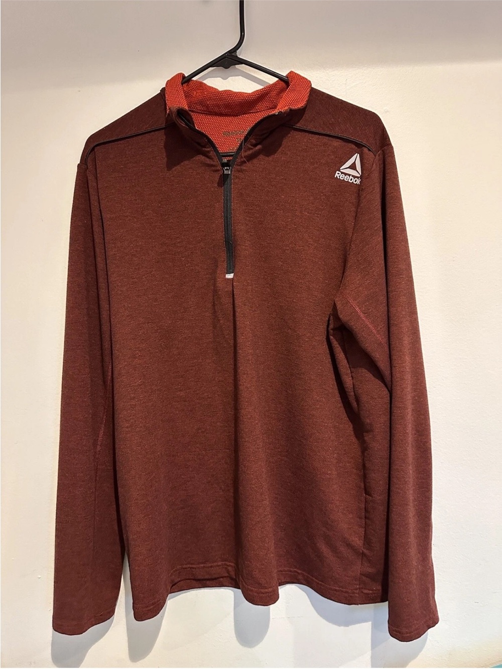 Reebok Men's Quarter-Zip Pullover - Rust
